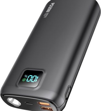 Portable-Charger-Power-Bank - 40000mAh Power Bank PD 30W and QC 4.0 Quick Charging Built-in Bright flashlight LED Display 2 USB 1Type-C Output for Most Electronic Devices on The Market(Carbon Black)