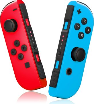 Wireless Controller Compatible for Switch/Lite/OLED, Replacement Switch Controllers with Dual Vibration, Motion Control, Screenshot, Wake-up Function, 18H Playtime